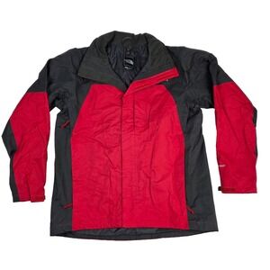 The North Face Jacket‎ Men's Black Red HyVent Windbreaker Vented Coat Medium